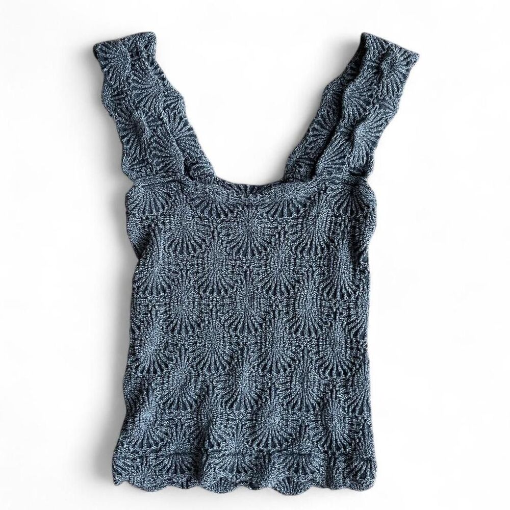 Free-people Women's Grey and Blue Vest